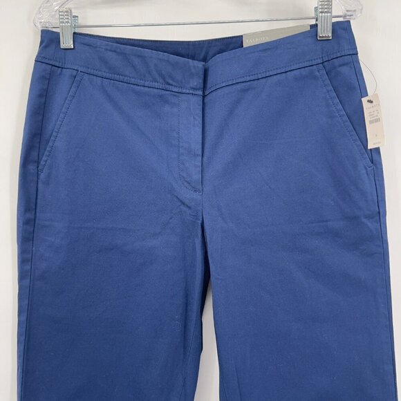 Talbots Pedal Pusher Length Slim-Leg Sits At Waist Navy Blue Capri Pants 8 NWT - Picture 3 of 14